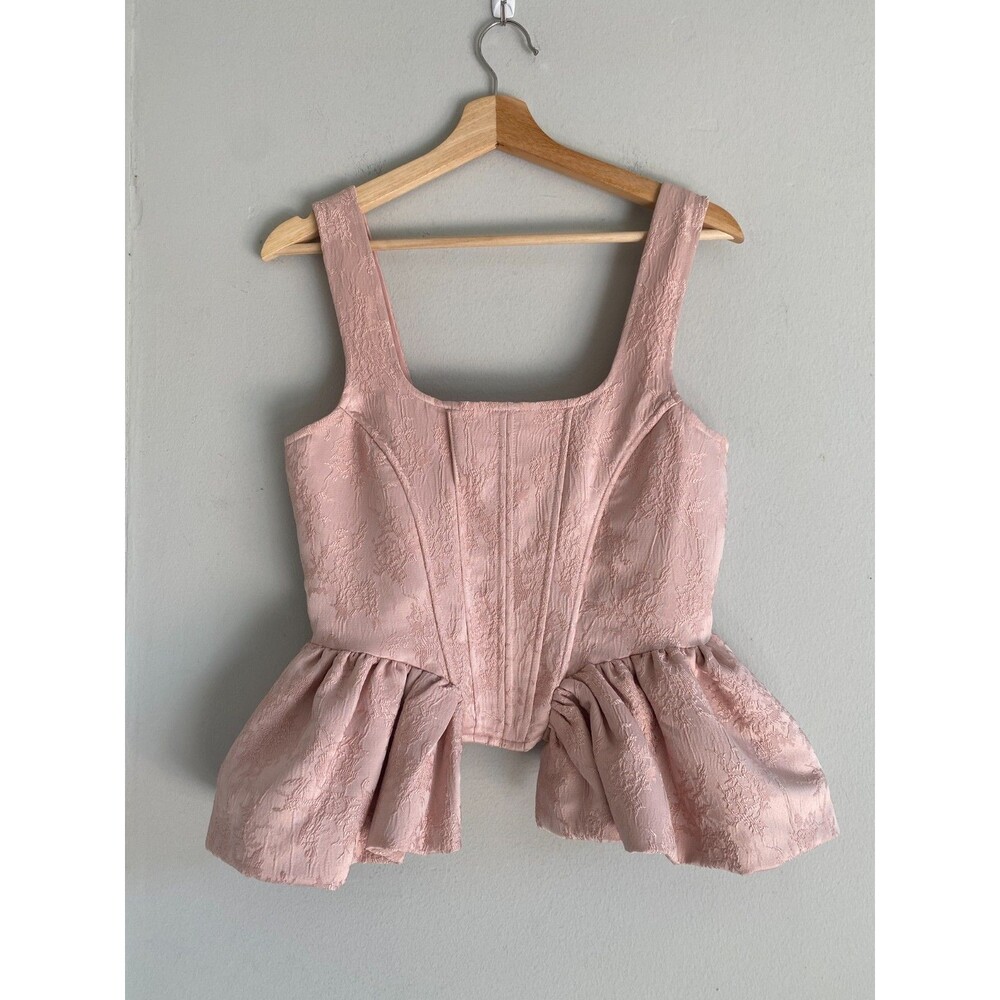 NEW without tags Anthropologie: Siempre Corset Side-Peplum Tank Small